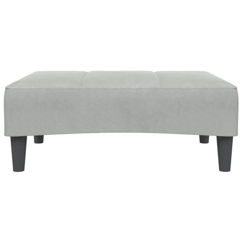 2-Seater Sofa Bed with Footstool Light Grey Velvet