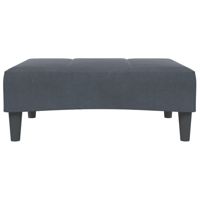 2-Seater Sofa Bed with Footstool Dark Grey Velvet