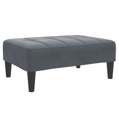 2-Seater Sofa Bed with Footstool Dark Grey Velvet