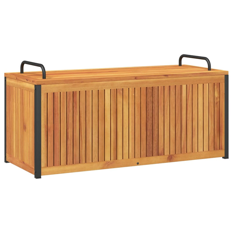 Outdoor Cushion Box 110x45x42/53 cm Solid Wood Acacia and Steel