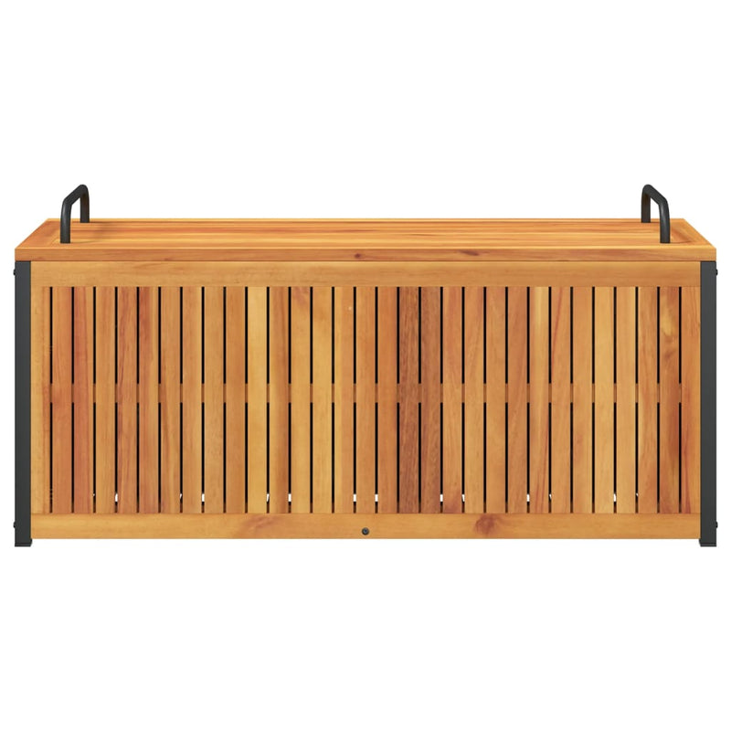 Outdoor Cushion Box 110x45x42/53 cm Solid Wood Acacia and Steel