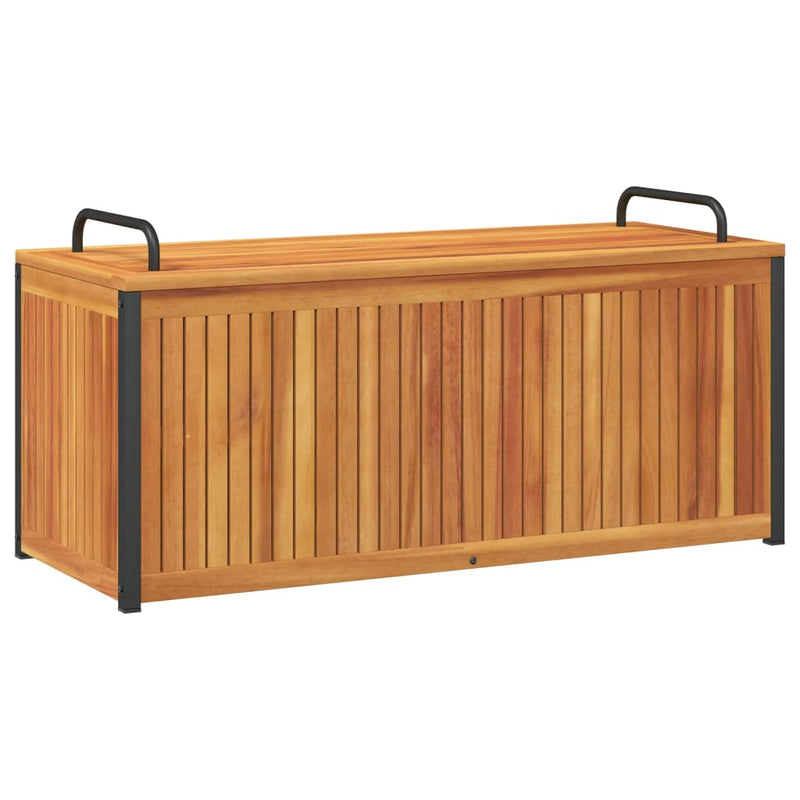 Outdoor Cushion Box 110x45x42/53 cm Solid Wood Acacia and Steel