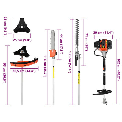 Brush Cutter 4-in-1 Function Orange 52 cc 1.45 kW