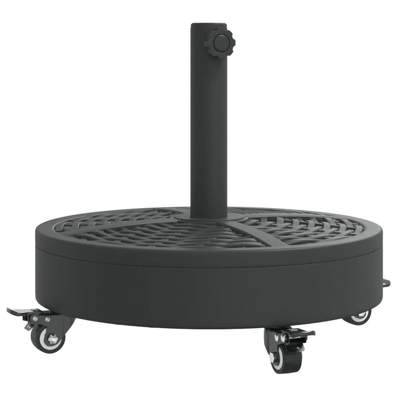 Parasol Base with Wheels for Ø38 / 48 mm Poles 27 kg Round