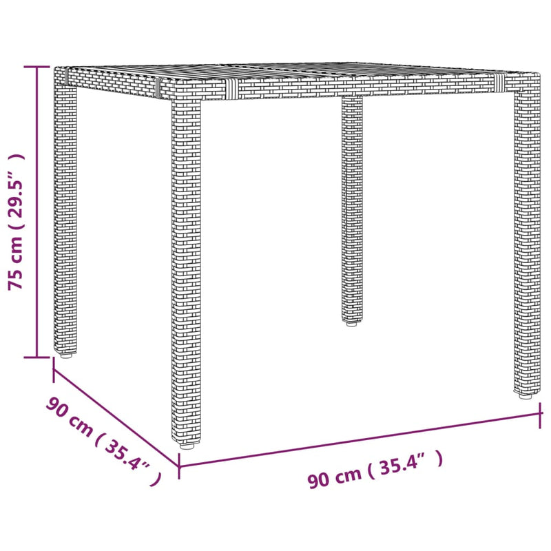 3 Piece Garden Bistro Set with Cushions Grey Poly Rattan