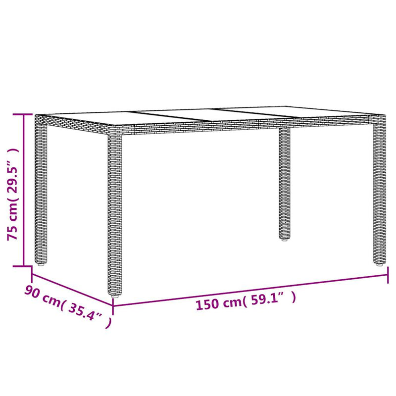 5 Piece Garden Dining Set with Cushions Light Grey Poly Rattan and Glass