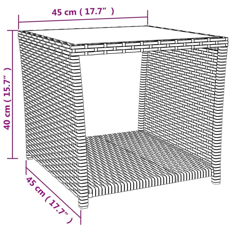 2 Piece Garden Dining Set with Cushions Grey Poly Rattan