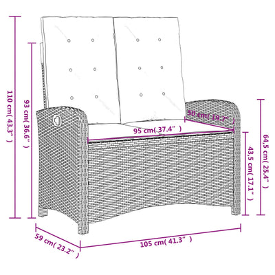 4 Piece Garden Dining Set with Cushions Black Poly Rattan