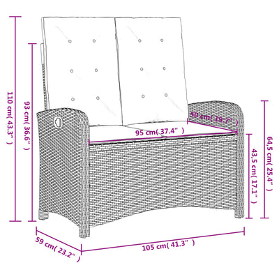 4 Piece Garden Dining Set with Cushions Black Poly Rattan