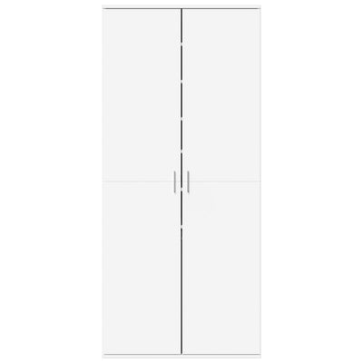 Shoe Cabinet White 80x39x178 cm Engineered Wood