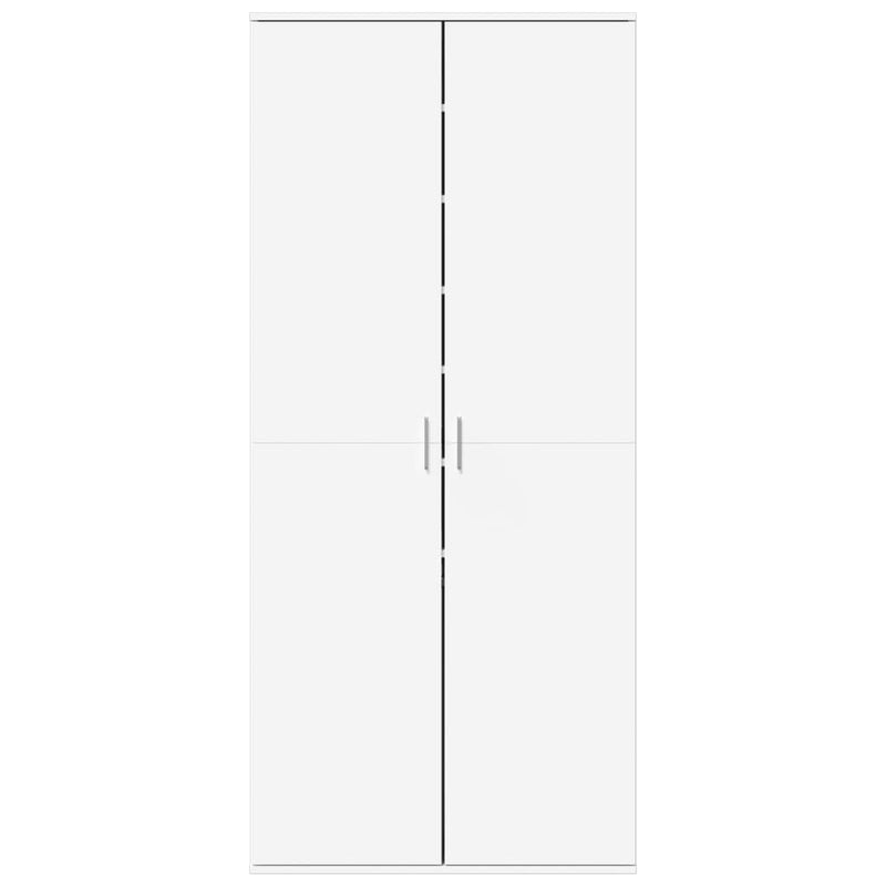Shoe Cabinet White 80x39x178 cm Engineered Wood