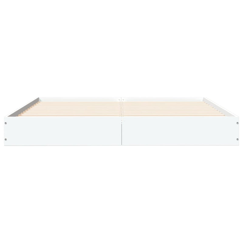 Bed Frame without Mattress White 135x190 cm Engineered Wood