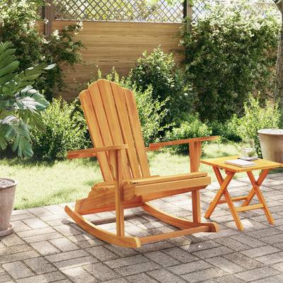 Garden Adirondack Rocking Chair Solid Wood Teak