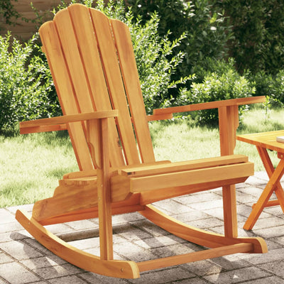 Garden Adirondack Rocking Chair Solid Wood Teak