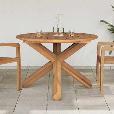 Garden Table Ø109x74 cm Solid Wood Teak