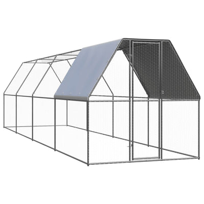 Chicken Cage 2x8x2 m Galvanised Steel