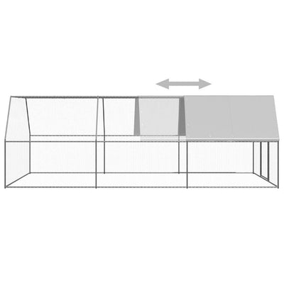 Chicken Cage 3x6x2 m Galvanised Steel