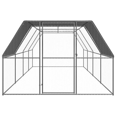 Chicken Cage 3x8x2 m Galvanised Steel