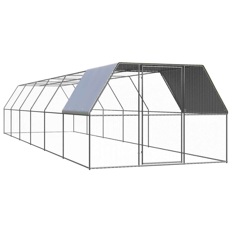 Chicken Cage 3x12x2 m Galvanised Steel