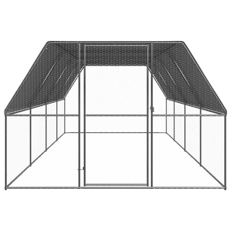 Chicken Cage 3x8x2 m Galvanised Steel