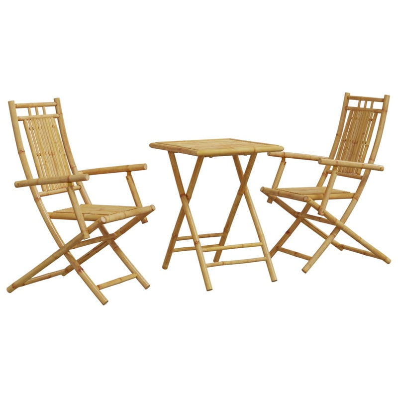 3 Piece Bistro Set Bamboo