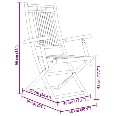 3 Piece Bistro Set Bamboo