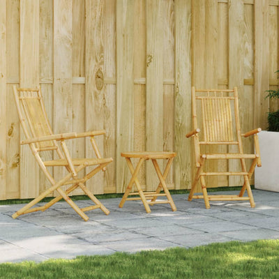 3 Piece Bistro Set Bamboo