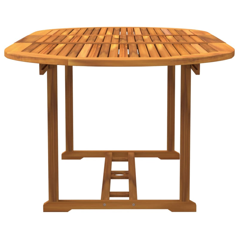 5 Piece Garden Dining Set Solid Wood Acacia and Textilene