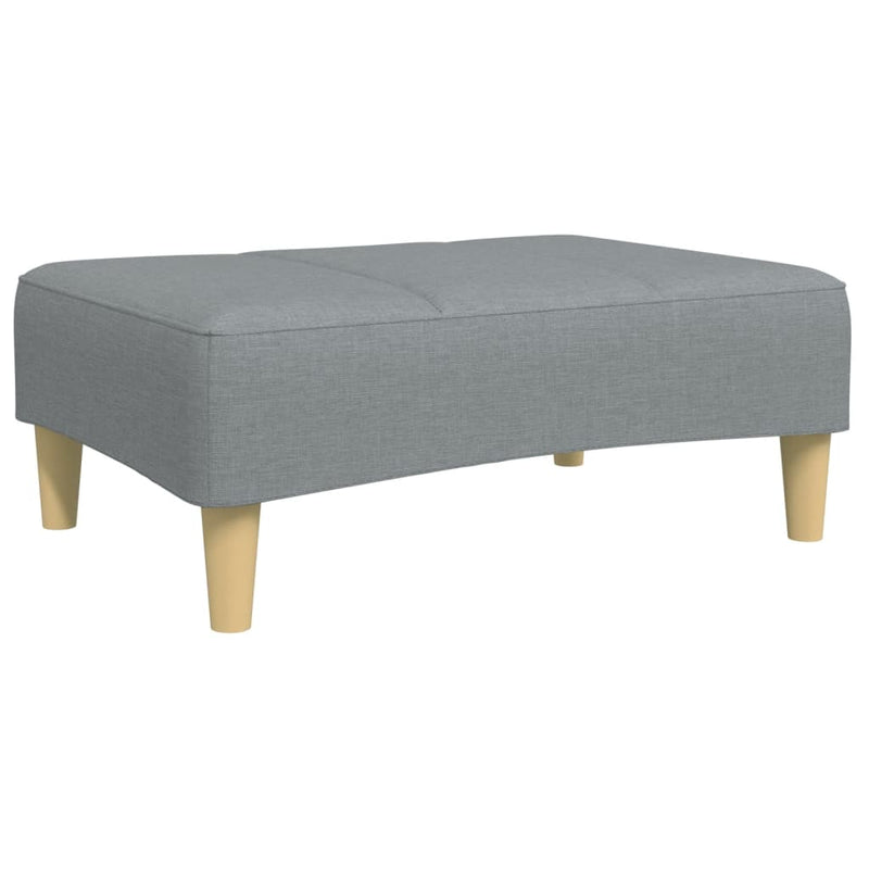 Footstool Light Grey 77x55x31 cm Fabric