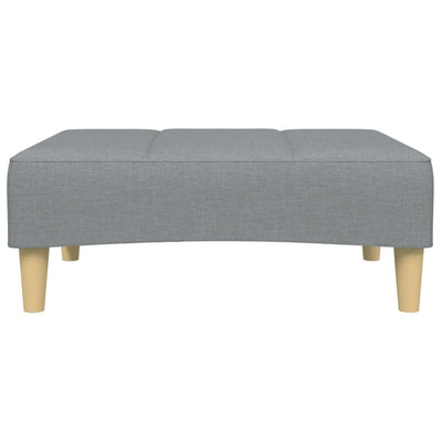 Footstool Light Grey 77x55x31 cm Fabric