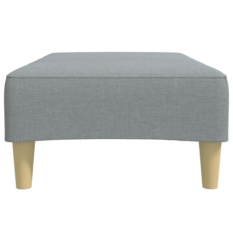 Footstool Light Grey 77x55x31 cm Fabric