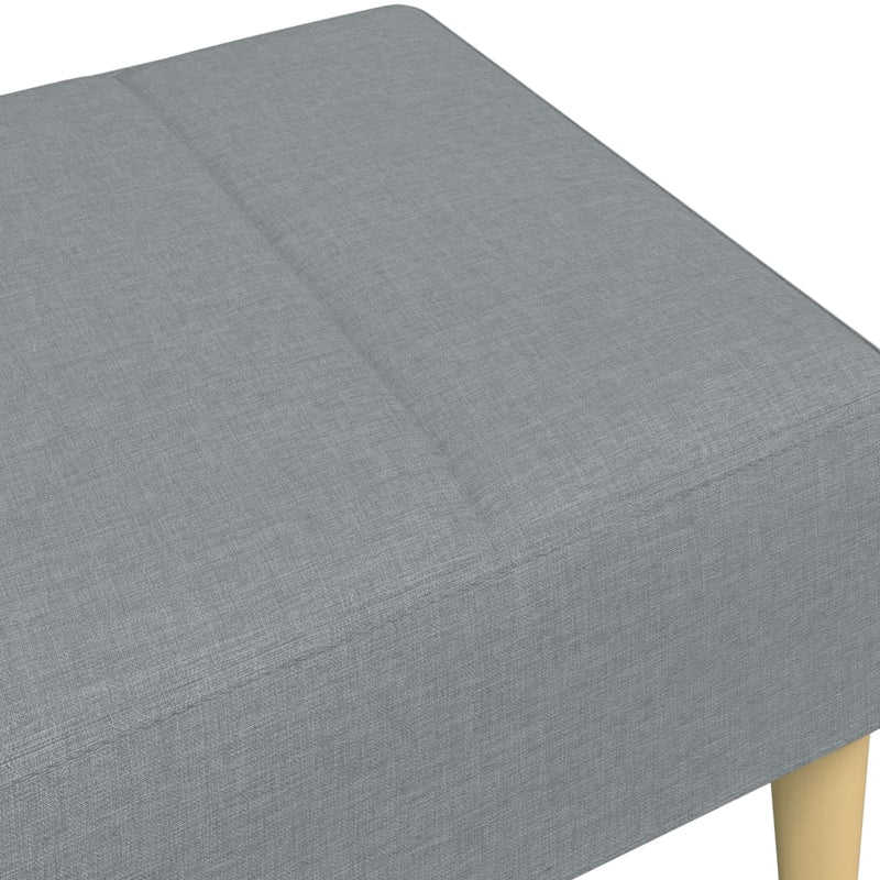 Footstool Light Grey 77x55x31 cm Fabric