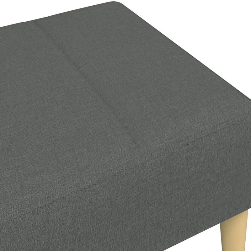 Footstool Dark Grey 77x55x31 cm Fabric