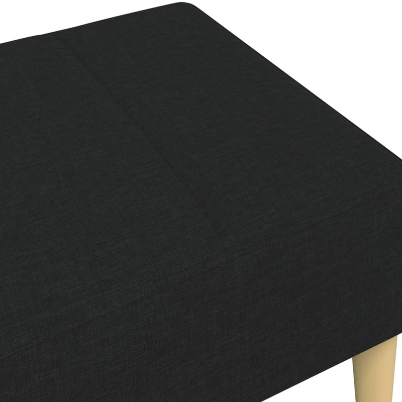 Footstool Black 77x55x31 cm Fabric