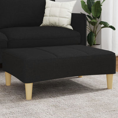 Footstool Black 77x55x31 cm Fabric