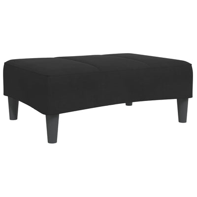 Footstool Black 77x55x31 cm Velvet