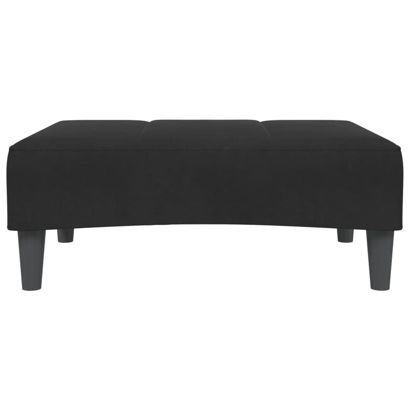 Footstool Black 77x55x31 cm Velvet