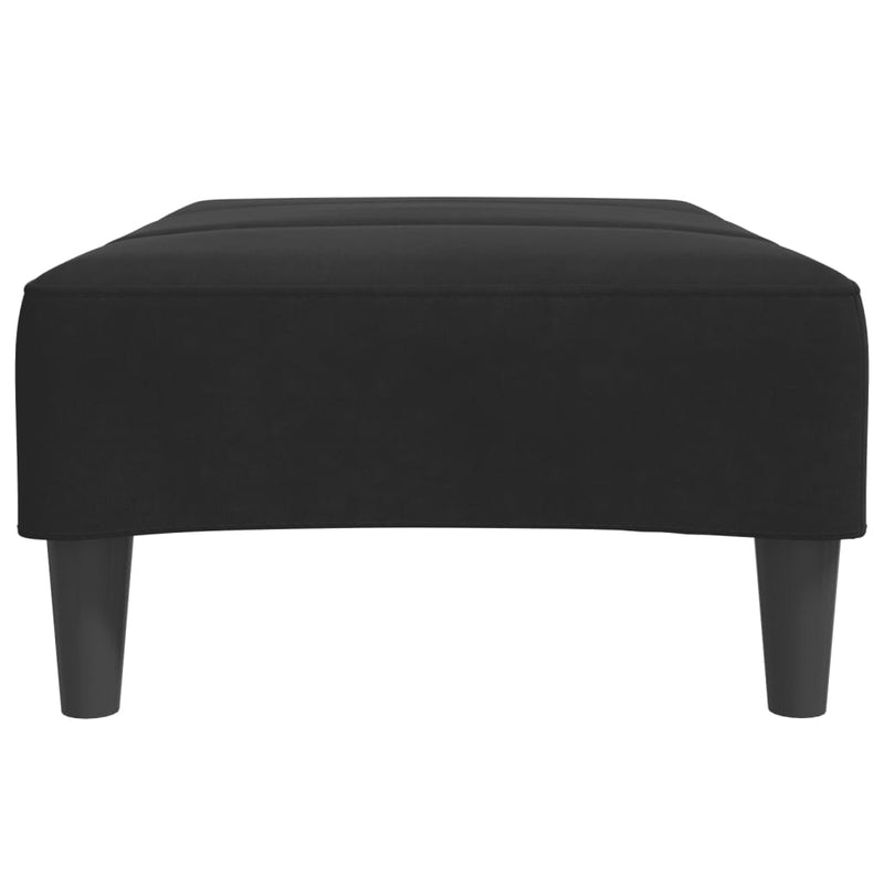 Footstool Black 77x55x31 cm Velvet