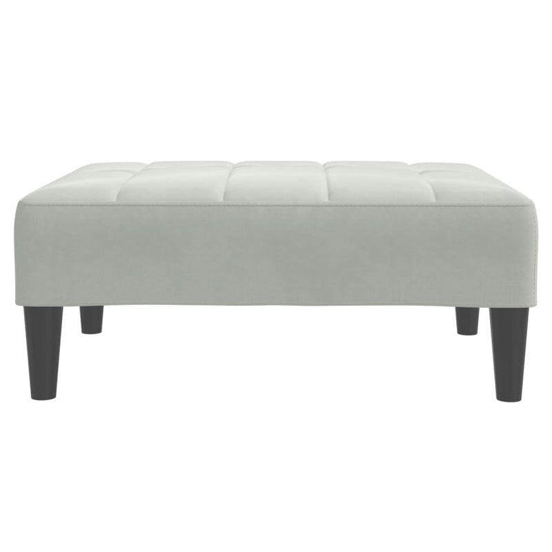 Footstool Light Grey 77x55x31 cm Velvet