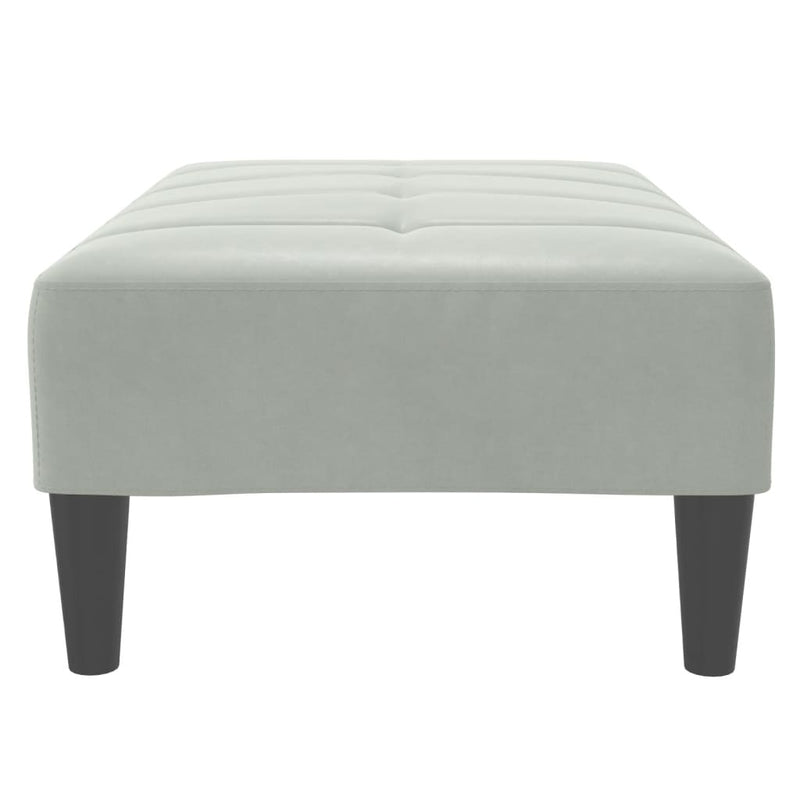 Footstool Light Grey 77x55x31 cm Velvet