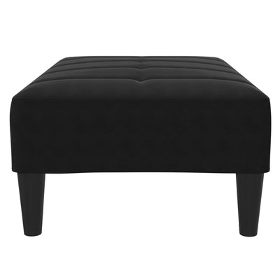 Footstool Black 77x55x31 cm Velvet