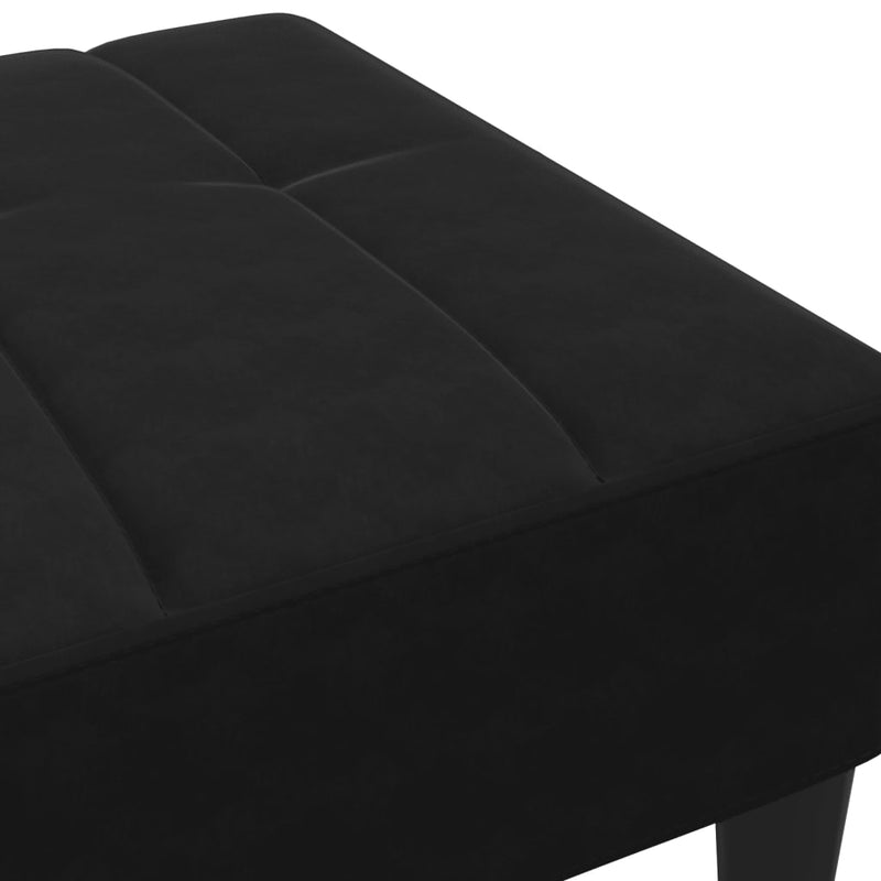 Footstool Black 77x55x31 cm Velvet