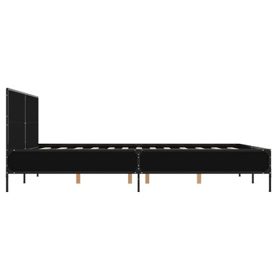 Bed Frame without Mattress Black 150x200 cm