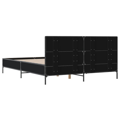 Bed Frame without Mattress Black 150x200 cm