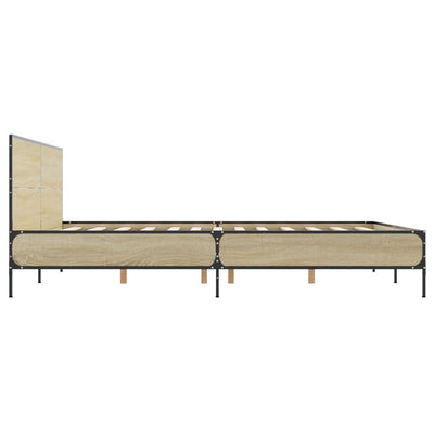 Bed Frame without Mattress Sonoma Oak 135x190 cm