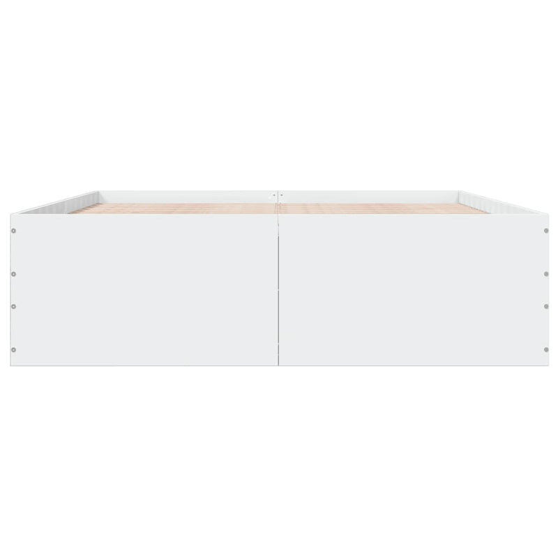 Bed Frame without Mattress White 150x200 cm