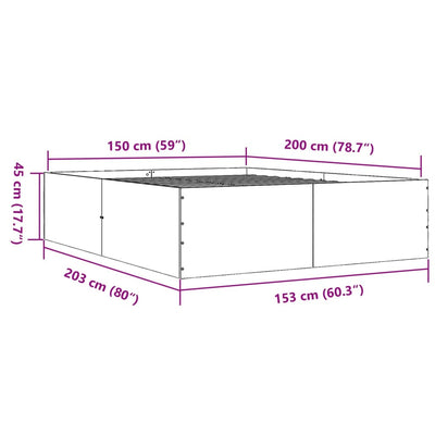 Bed Frame without Mattress White 150x200 cm