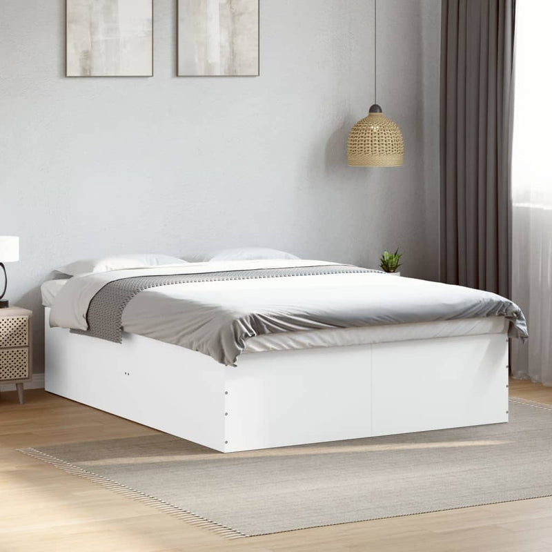 Bed Frame without Mattress White 150x200 cm