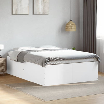 Bed Frame without Mattress White 135x190 cm