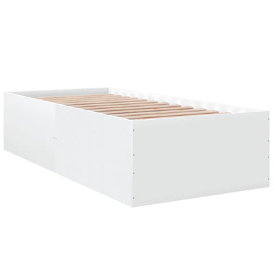 Bed Frame without Mattress White 90x190 cm